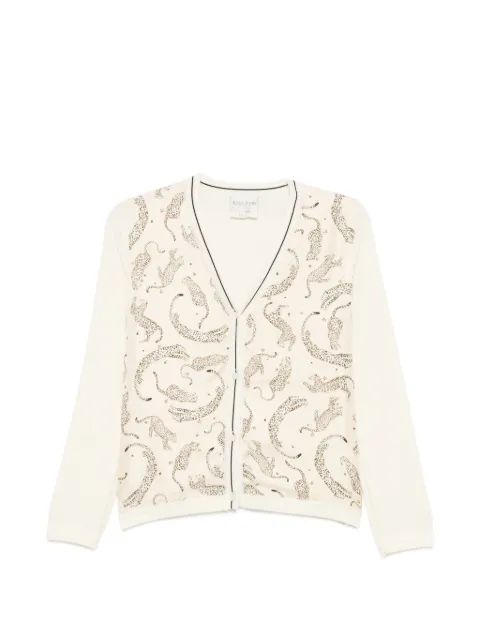 Forte Forte leopard-print V-neck cardigan Neutrals 15423MYKNIT