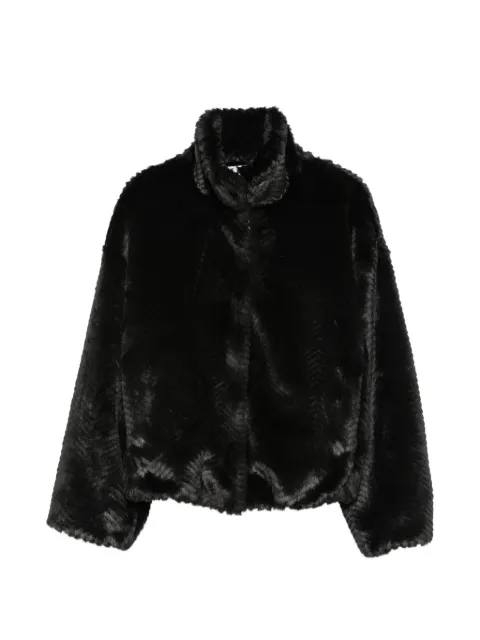 Forte Forte chevron-pattern jacket Black 15301MYCOAT