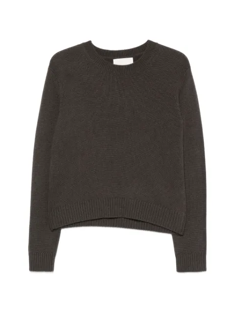 Lisa Yang Mable ribbed-trim sweater Brown 2022117