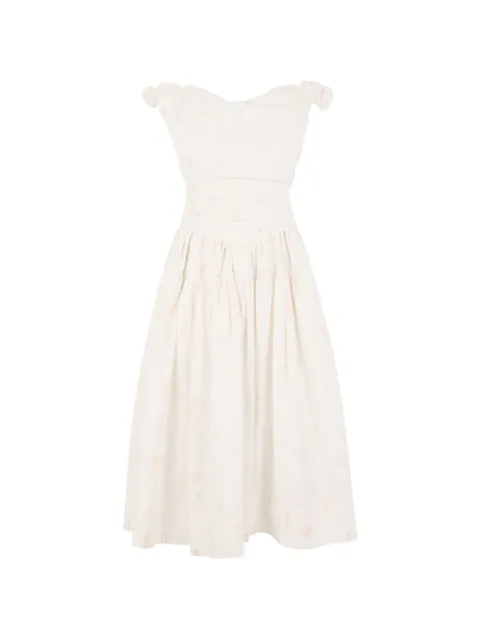 Vivienne Westwood Sunday floral-print midi dress Neutrals 110103BEW01EN
