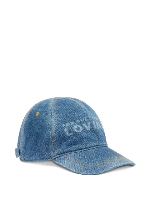 Diesel x Tinder bleach-wash logo-print cap Blue P017980SPGK