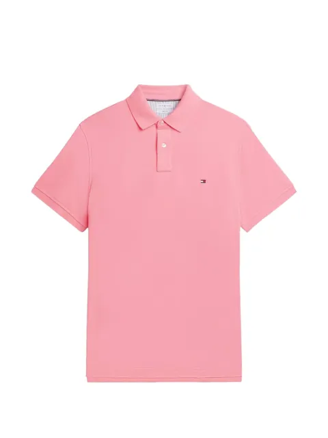 Tommy Hilfiger logo-embroidered polo shirt Pink MW0MW17770