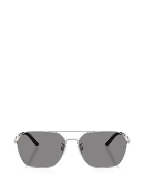 Oliver Peoples R-17 double-bridge geometric-frame sunglasses Silver OV1377S