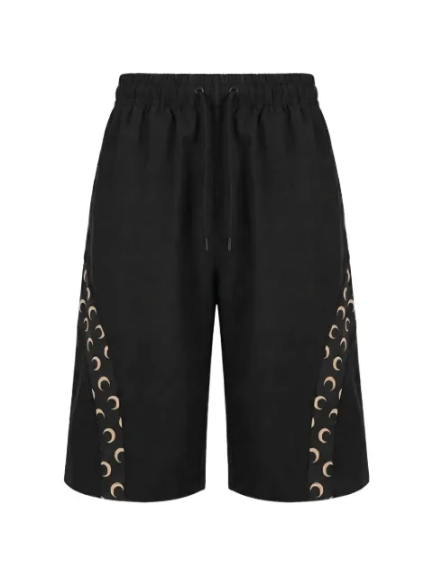Marine Serre Moon-print swim shorts Black MSW003ACWOV0088BK99