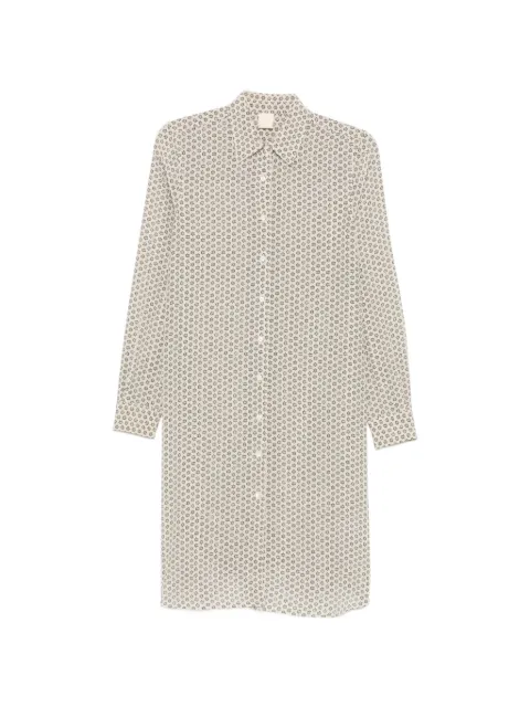 ASPESI floral-print long-sleeve mini shirt dress Neutrals S6W5467A338