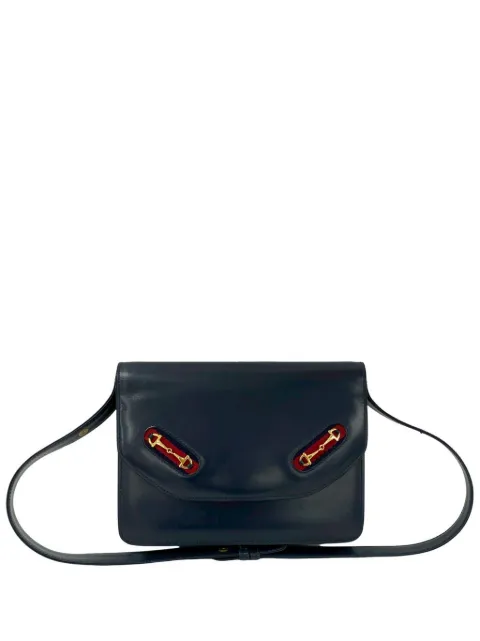 Gucci Pre-Owned 20th Century Calfskin Horsebit crossbody bag Blue F8FBM7JXPHOVZS79