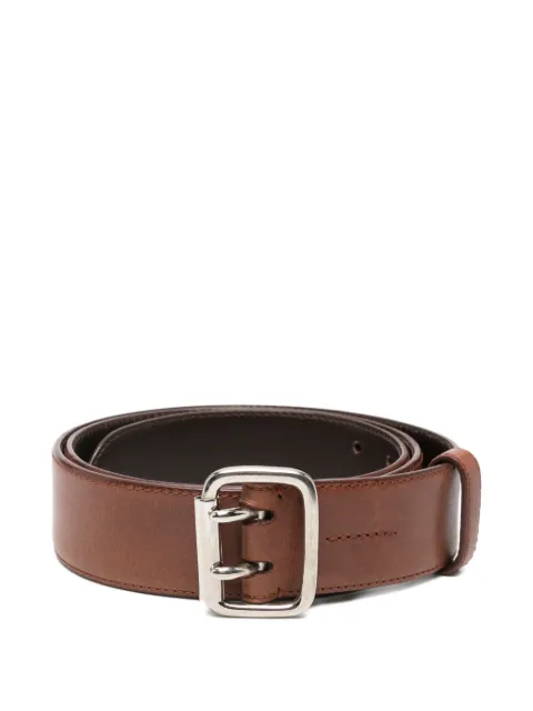 Gianfranco Ferré Pre-Owned 2000 double-prong buckle belt Brown GF180BLN