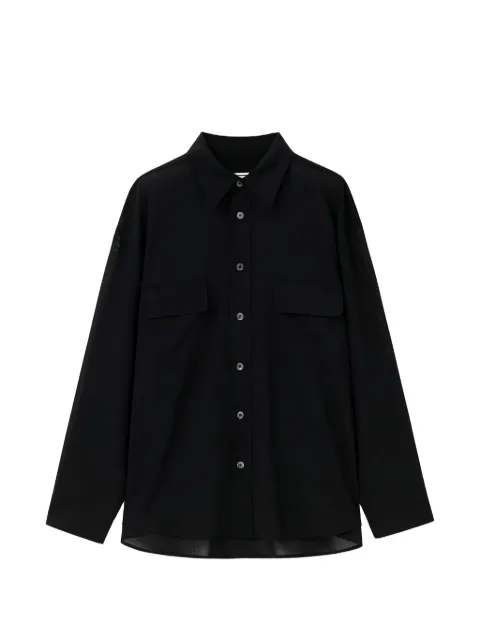 Wooyoungmi sheer wool shirt Black W261SH12839B