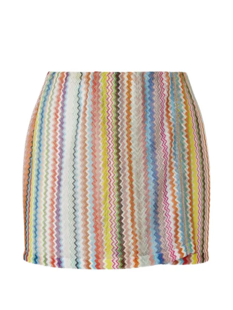 Missoni zigzag-knit mini beach skirt Blue MC25SH00BR014L