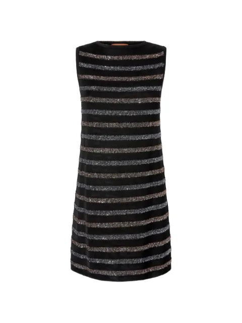 Missoni striped sequin-embellished mini knitted dress Black DS26SG1IBK01HB