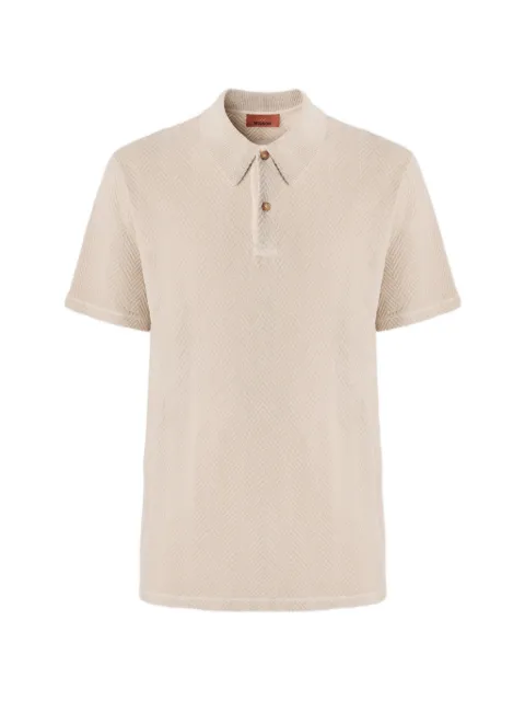 Missoni chevron-knit polo shirt Neutrals UC26S200BR014P