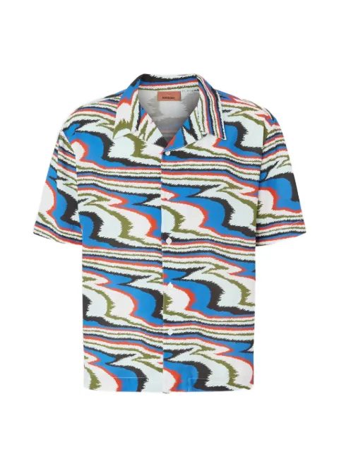 Missoni abstract-print short-sleeve shirt Blue BS26SJ01BW010K