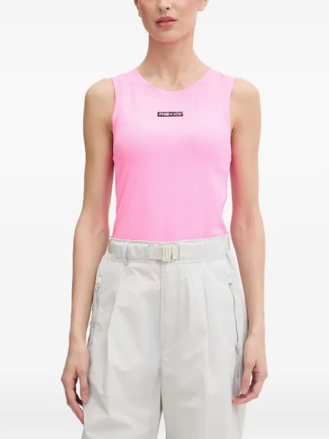 BOGNER FIRE+ICE Manya ribbed logo-patch tank top Pink 54628975