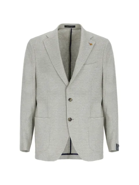 LATORRE micro-pattern cotton blazer Green JD74JJ961600