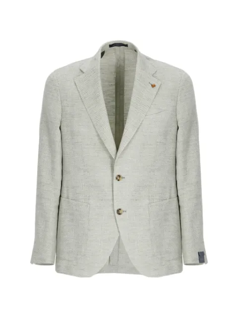 LATORRE herringbone-pattern notch-lapel jacket Green F74UJ0253600