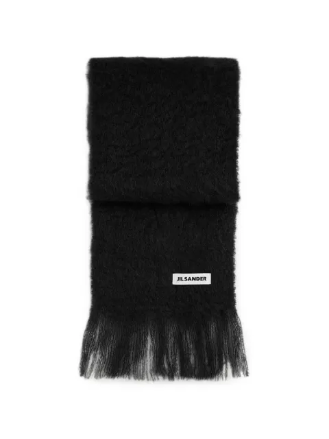 Jil Sander slim wool-blend scarf Black J22TE0114J40041