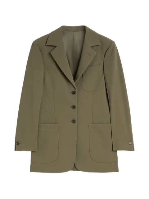 Jil Sander single-breasted wool blazer Green J02BN0262J40360