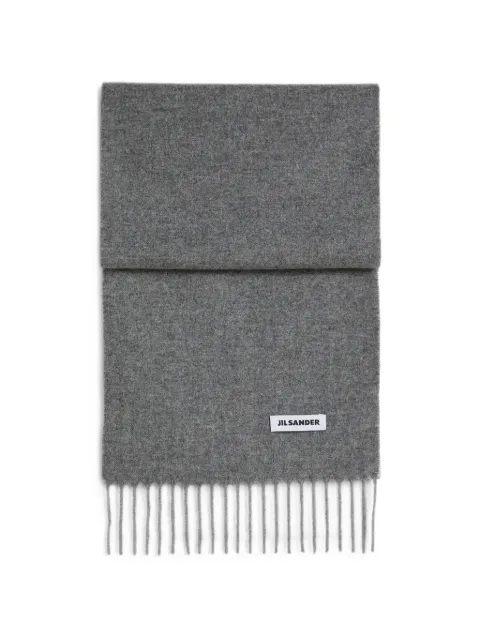 Jil Sander slim wool scarf Grey J22TE0116J40376