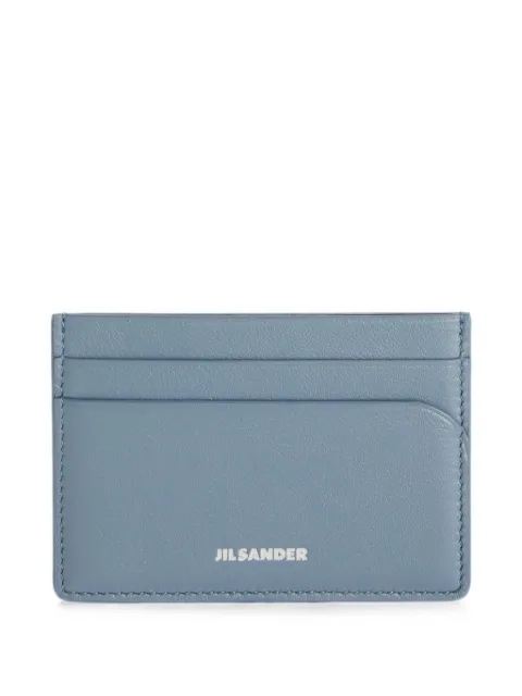 Jil Sander logo-embossed leather card holder Blue J68VL0003P5458