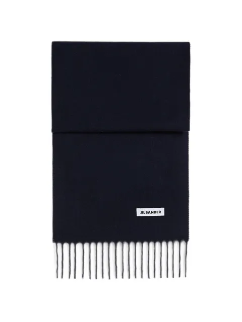 Jil Sander slim wool scarf Blue J02TE0115J40376