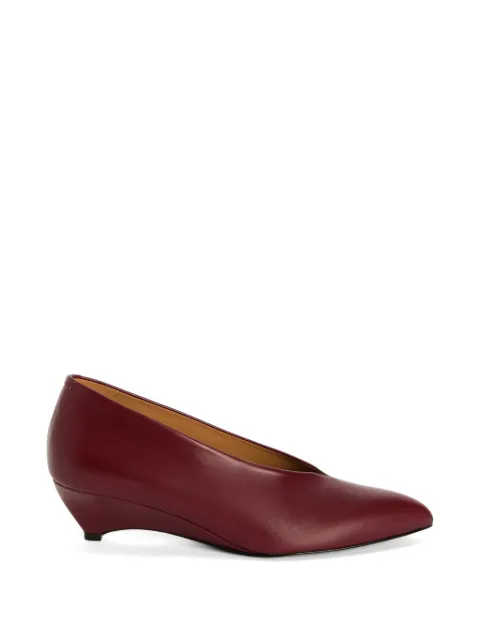 Jil Sander pointed-toe leather pumps Red J15WL0067P7689
