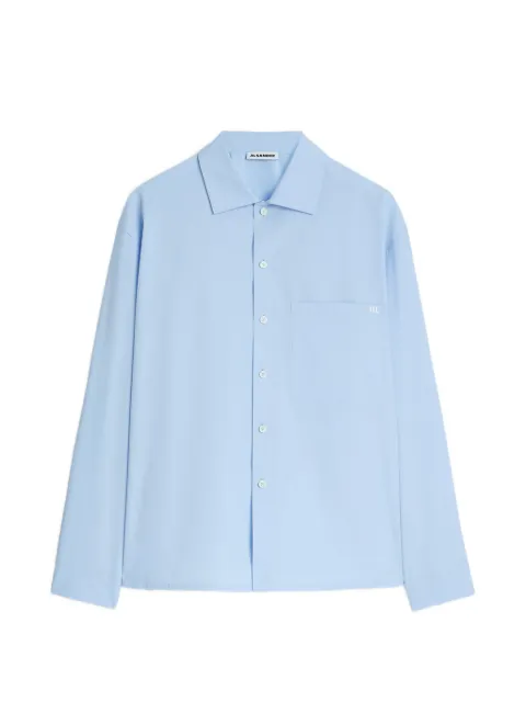 Jil Sander logo-embroidered shirt Blue J22DL0392J45342458