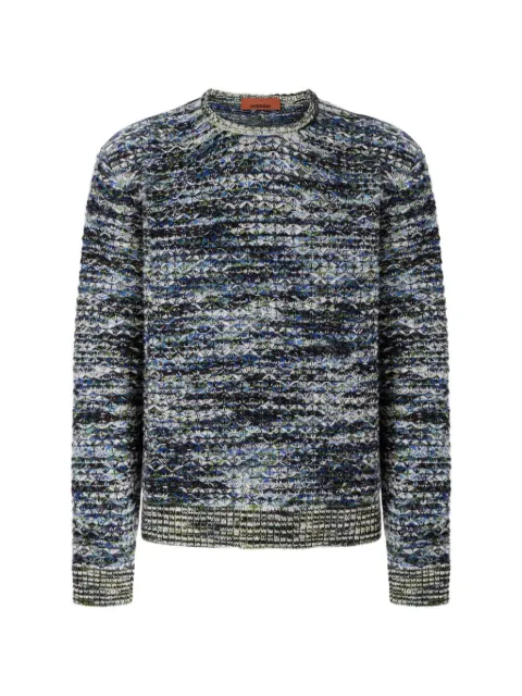 Missoni Zigzag-knit crew-neck sweater Blue US26WN0JBK01KC