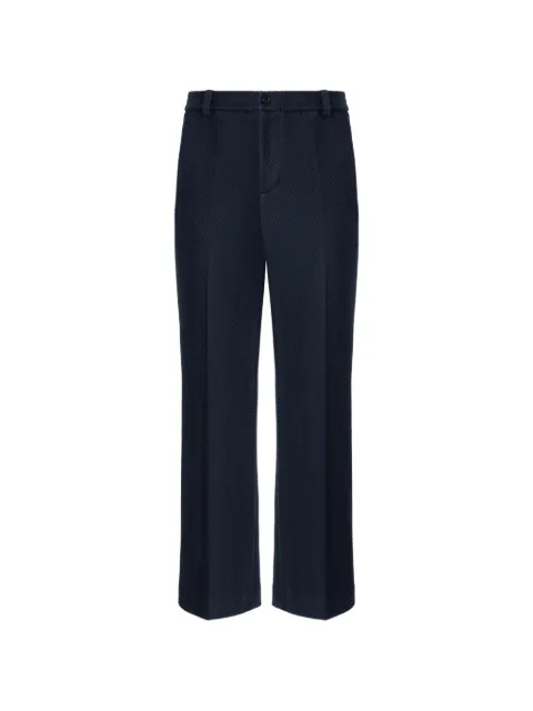 Missoni tone-on-tone Chevron cotton and viscose trousers Blue UC26WI00BR0122