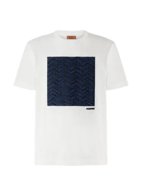 Missoni cotton jersey crewneck T-shirt with insert White US26WL04BJ00R9