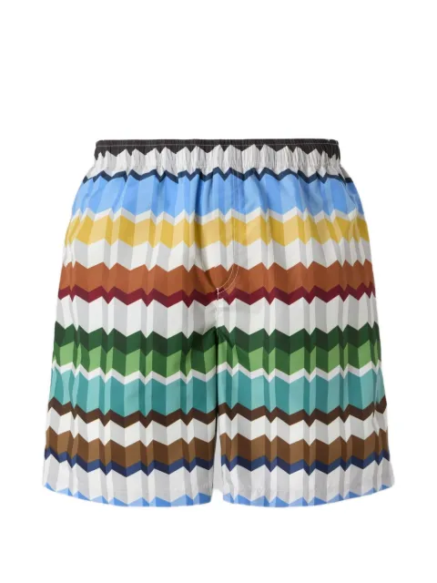 Missoni Zigzag-print swim shorts White BS26WP01BW012D