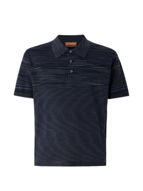 Missoni space-dye mercerized cotton polo shirt Blue UC26W200BK01HU