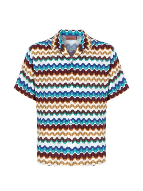 Missoni Zigzag-print short-sleeve shirt White BS26WJ00BW012G