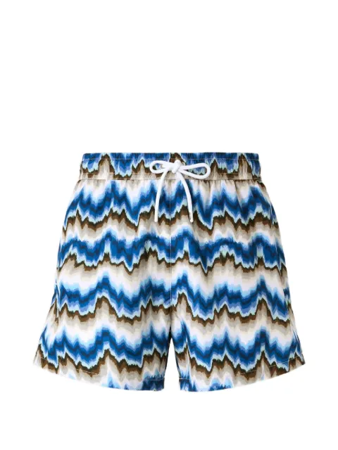 Missoni zigzag-print drawstring swim shorts Blue BS26WP00BW012F