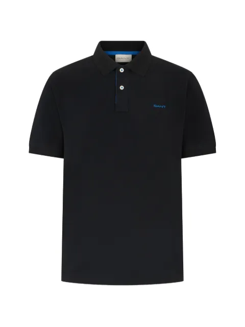 Gant logo-embroidered polo shirt Black 2062026