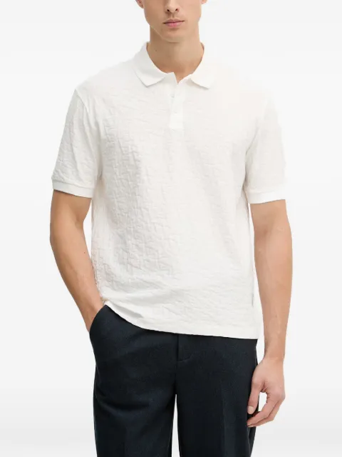 Armani Exchange logo-patterned polo shirt White XM002346AF10337