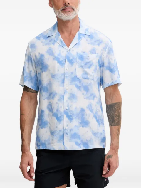 Karl Lagerfeld monogram-print camp-collar shirt Blue B2M460471GX