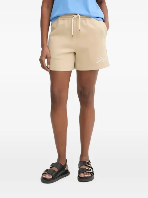Karl Lagerfeld rope-detail jersey shorts Neutrals B2W101242FT