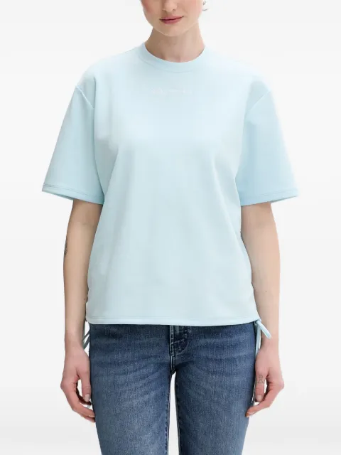 Karl Lagerfeld Jeans logo-embroidered drawstring-side T-shirt Blue B2W170741