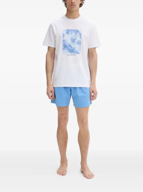 Karl Lagerfeld logo-print two-piece pajamas Blue B2M450032GH