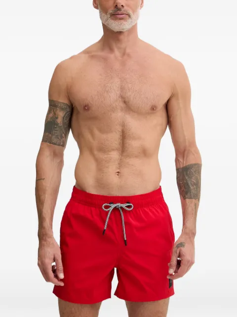 BOGNER FIRE+ICE Nelson logo-patch drawstring-waist swim shorts Red 14012967