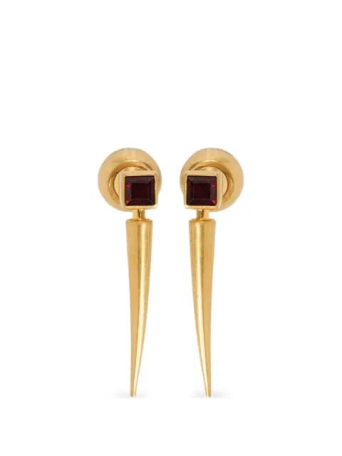 Jil Sander stone-embellished spike earrings Yellow J11VG0357P9364