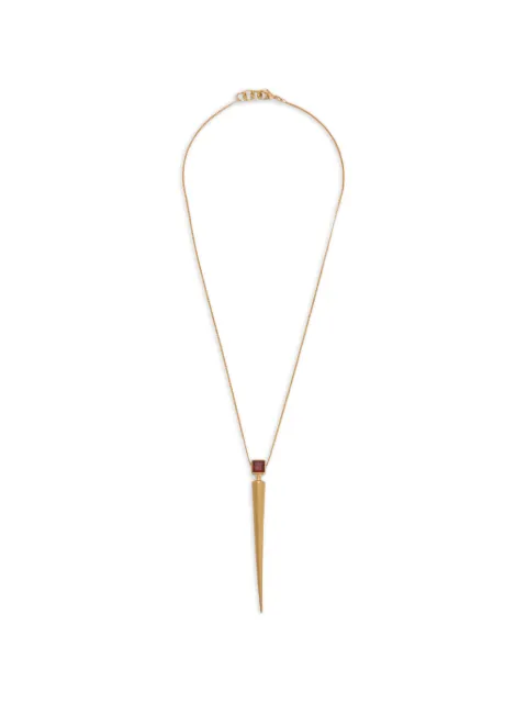 Jil Sander garnet pointed-pendant necklace Gold J11UU0222P9364