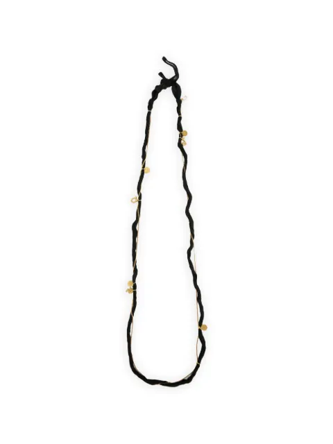 Jil Sander zodiac pendant silk-torchon necklace Gold J30UU0096P8925