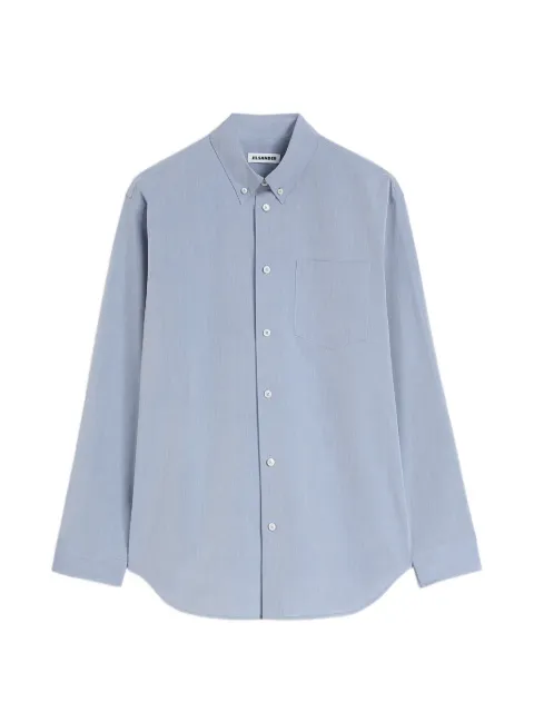Jil Sander button-down chest-pocket shirt Blue J22DL0376J45362