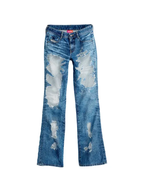 Diesel x Tinder 1969 D-Ebbey devoré-detail jeans Blue P01774068ZH