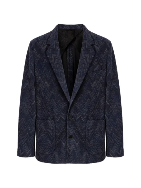 Missoni Zigzag knitted jacket Blue US26WF05BR0163
