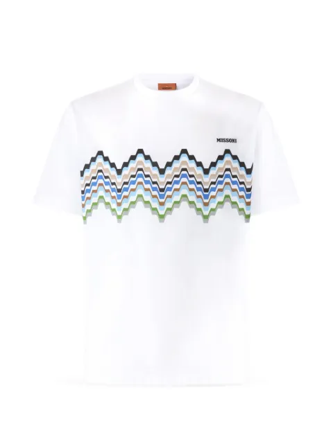 Missoni cotton crewneck T-shirt with logo lettering White BS26WL00BJ00R8