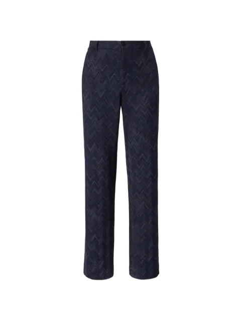 Missoni zigzag trousers Blue US26WI04BR0163