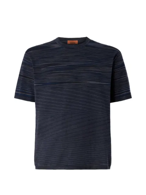 Missoni space-dye mercerized cotton crewneck T-shirt Blue UC26WL00BK01HU
