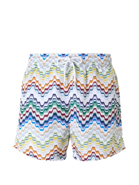 Missoni Zigzag-print swim shorts White BS26WP00BW012J